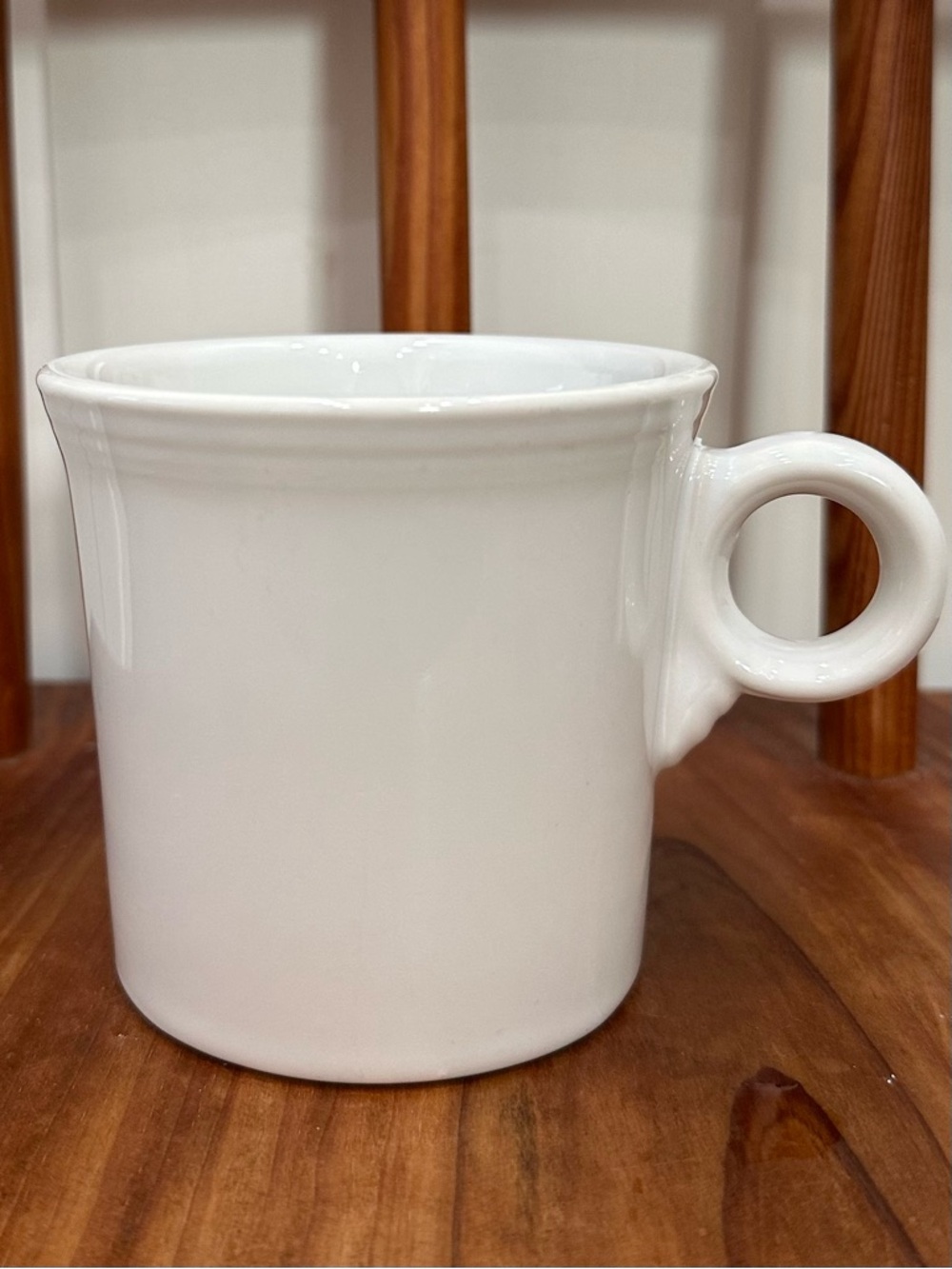 Vintage Fiesta White Classic Ring Mug Cup Coffee Tea Cup Fiestaware